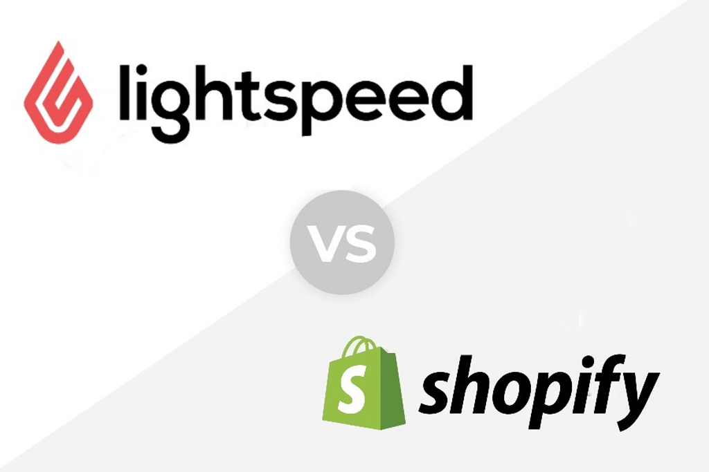 lightspeed logo and shopify logo